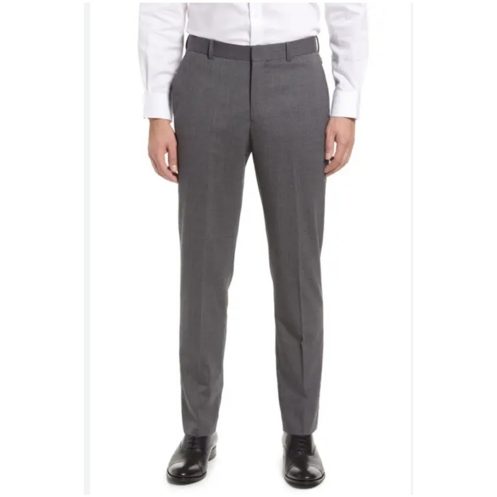Calvin Klein Slacks Men Charcoal Gray Size 32x32 Slim Fit Straight Leg